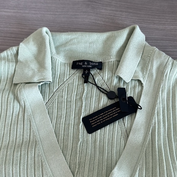 NWT RAG & BONE Esme Mint Green Button-up Midi Dress Size S - Picture 4 of 7